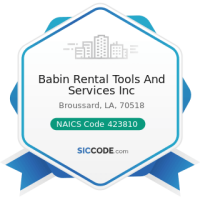 Babin rental tools inc