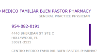Centro medico familiar buen pastor inc