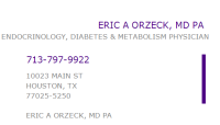 Eric a orzeck, md pa