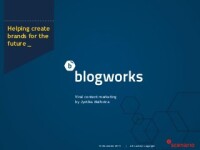 Blogworks - helping create brands for the future