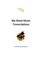 My sheet music transcriptions